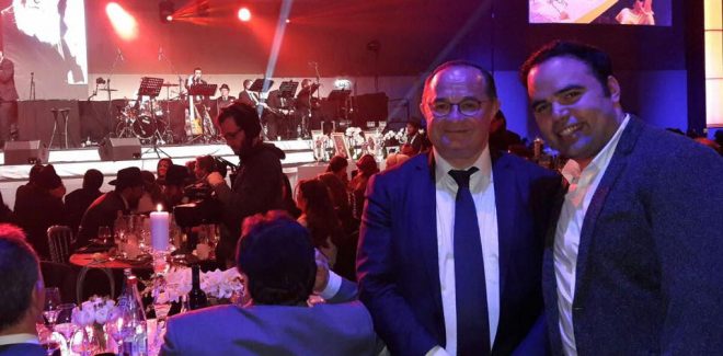 Ariel Goldmann et Jonas Belaiche au dîner de Gala du Beth Loubavitch