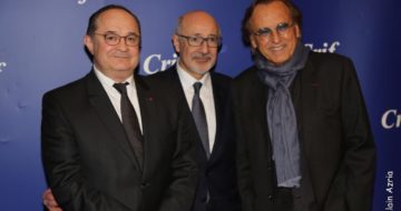 Ariel Goldmann, Francis Kalifat et Alexandre Arcady au Dîner du CRIF