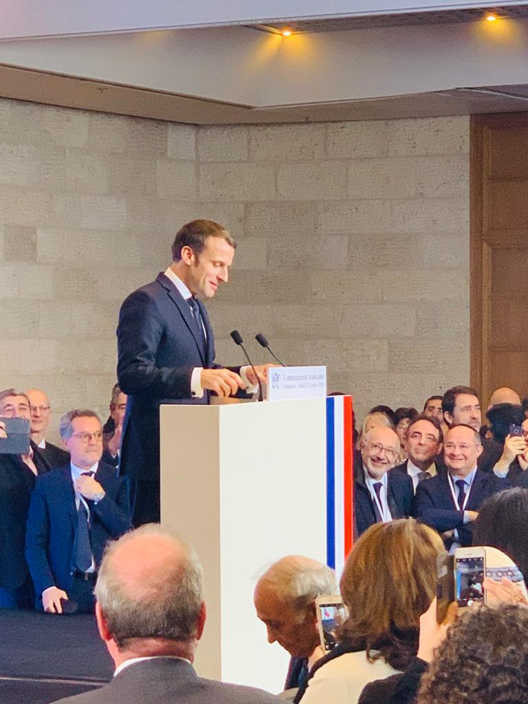 Emmanuel Macron avec la communauté française en Israël