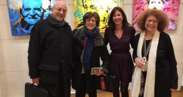 Vernissage de Dan Groover, invités et Laurence Borot