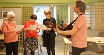 Pendant le goûter, l'atelier choral a fait un superbe spectacle !